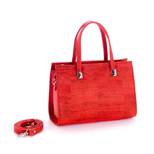 Cork Heart Shape Handbag, Cork Bags, Vegan Leather, Handmade Bags, Vegan Bags, Vegan Product, Gift Bags, Eco Bags, Made in Portugal Red